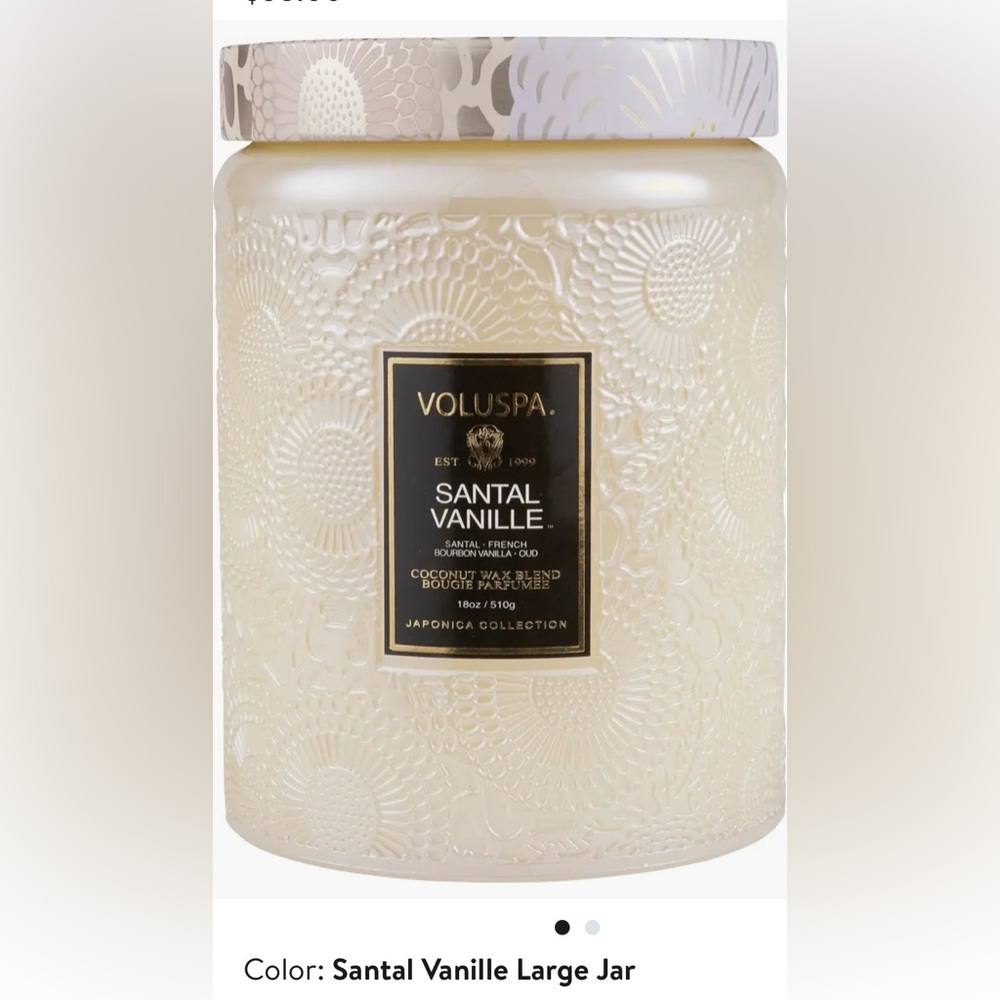 Voluspa NEW SANTAL VANILLE
SMALL JAR CANDLE